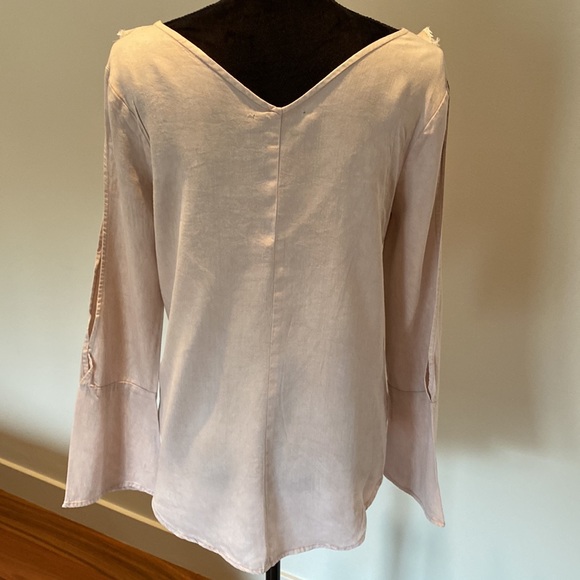 CHELSEA & THEODORE boho Blouse, size S, long sleeve with opening - Picture 3 of 5